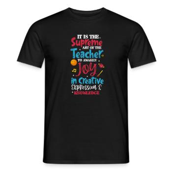 Enseignant Enseignant - T-shirt homme - noir - Devant - AI Model Male 178 light (178cm)