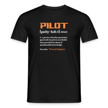 Pilot Flugzeug Fliegen Flieger Geschenk - Männer T-Shirt - Schwarz - Vorne - AI Model Male 178 light (178cm)