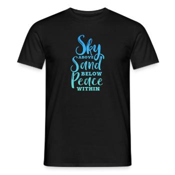 Plage - T-shirt homme - noir - Devant - AI Model Male 178 light (178cm)