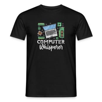 Computer Nerd PC Programmer Computer Science Gift - Men's T-Shirt - black - Front - AI Model Male 178 light (178cm)