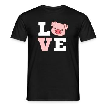 Cochon - T-shirt homme - noir - Devant - AI Model Male 178 light (178cm)