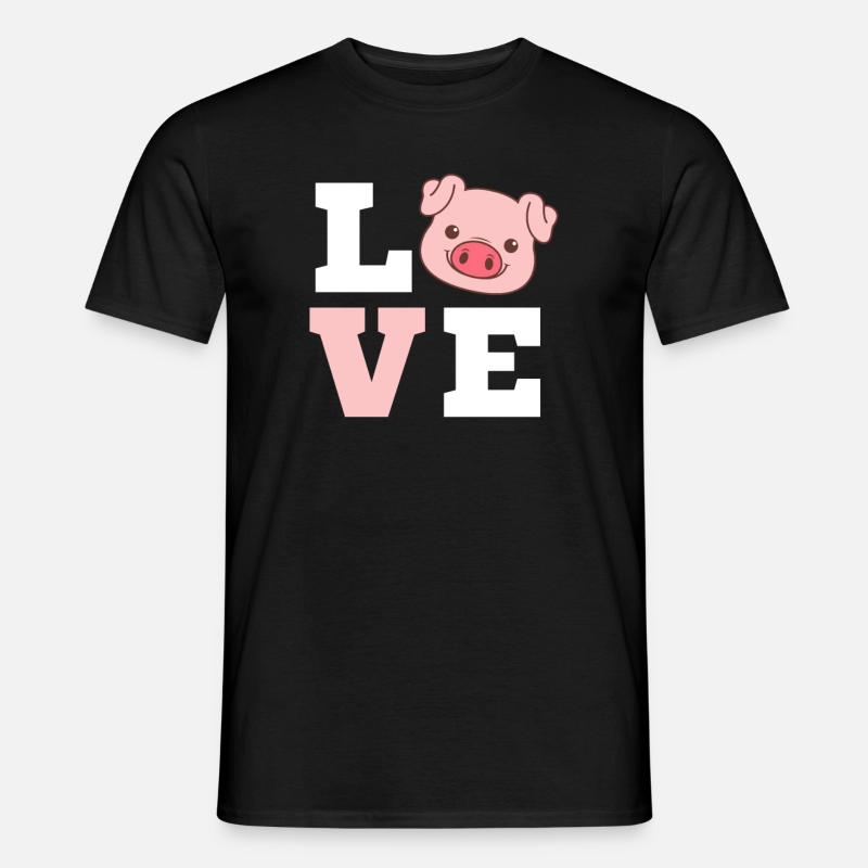 Schwein - Männer T-Shirt - Schwarz