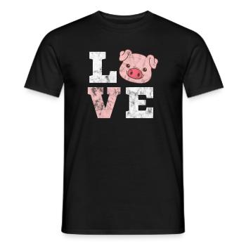 Cochon Cochon PorcLet Semer Des Cochons Cadeau - T-shirt homme - noir - Devant - AI Model Male 178 light (178cm)