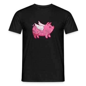 Cochon Cochon PorcLet Semer Des Cochons Cadeau - T-shirt homme - noir - Devant - AI Model Male 178 light (178cm)
