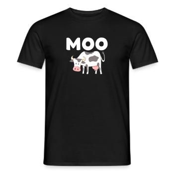Cow - Men's T-Shirt - black - Front - AI Model Male 178 light (178cm)