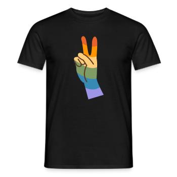 LGBTQ Gay Pride Month Rainbow Love is Love - Männer T-Shirt - Schwarz - Vorne - AI Model Male 178 light (178cm)