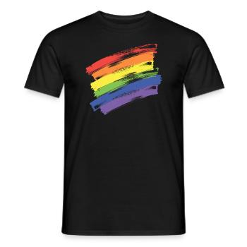 LGBTQ Gay Pride Month Rainbow Love is Love - Männer T-Shirt - Schwarz - Vorne - AI Model Male 178 light (178cm)