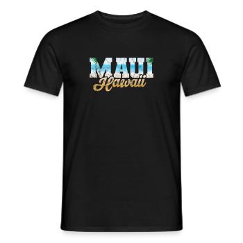 Hawaii Maui Vacances Aloha Été Hawaiian Cadeau - T-shirt homme - noir - Devant - AI Model Male 178 light (178cm)