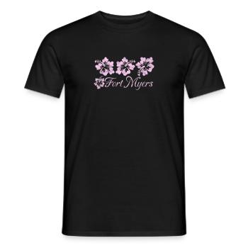 Floride Usa Miami America Cadeau de voyage de vacances - T-shirt homme - noir - Devant - AI Model Male 178 light (178cm)