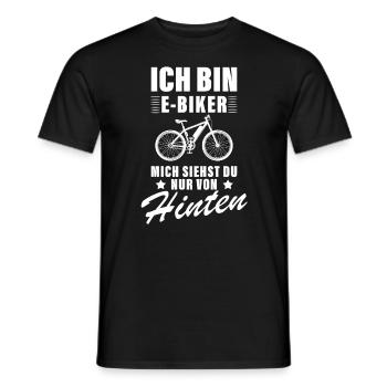 Ich bin E-Biker mich siehst du nur von hinten - Männer T-Shirt - Schwarz - Vorne - AI Model Male 178 light (178cm)