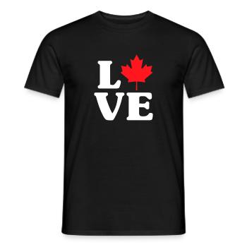 Kanada - Männer T-Shirt - Schwarz - Vorne - AI Model Male 178 light (178cm)
