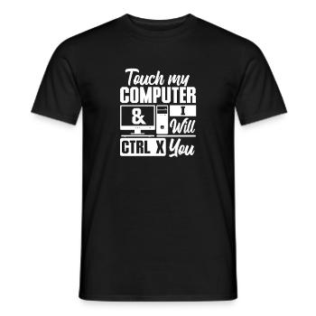 Computer - Männer T-Shirt - Schwarz - Vorne - AI Model Male 178 light (178cm)