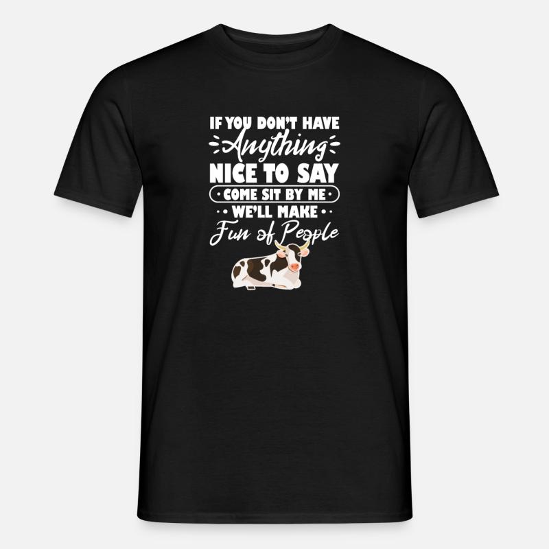 Kuh - Männer T-Shirt - Schwarz