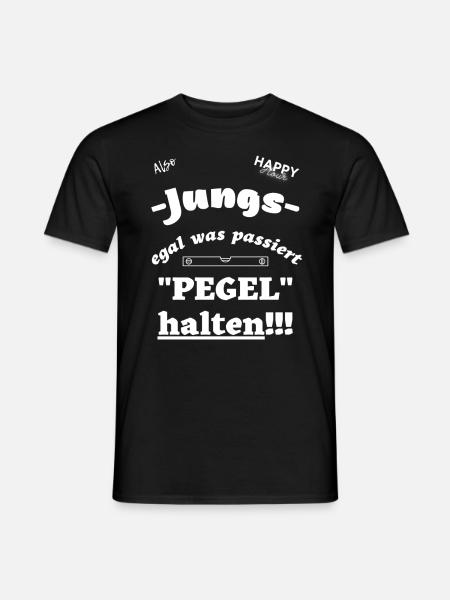 Pegel halten Jungs - Männer T-Shirt - Schwarz