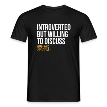 Introverti mais prêt à discuter de Jujitsu drôle - T-shirt homme - noir - Devant - AI Model Male 178 light (178cm)