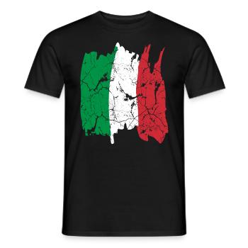 Italy Flag - Men's T-Shirt - black - Front - AI Model Male 178 light (178cm)