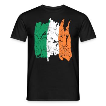 Ireland Flag - Men's T-Shirt - black - Front - AI Model Male 178 light (178cm)