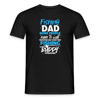 Angler Father Son Fishing Fisherman Fishing Gift - Men's T-Shirt - black - Front - AI Model Male 178 light (178cm)