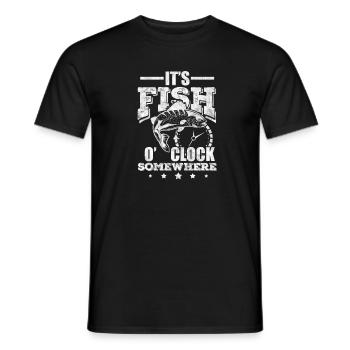 Angler - Men's T-Shirt - black - Front - AI Model Male 178 light (178cm)