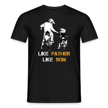 Motocross Vater und Sohn Fahrrad Motorrad Sohn Bik - Männer T-Shirt - Schwarz - Vorne - AI Model Male 178 light (178cm)