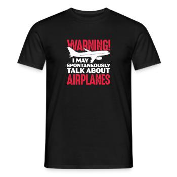 Pilot Flugzeug Fliegen Flieger Geschenk - Männer T-Shirt - Schwarz - Vorne - AI Model Male 178 light (178cm)