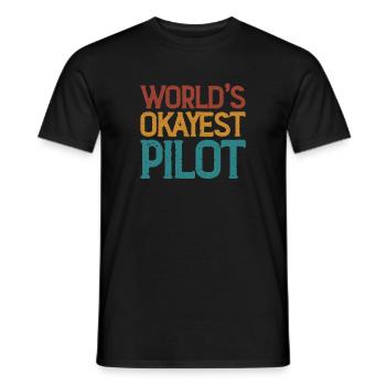 Pilot Flugzeug Fliegen Flieger Geschenk - Männer T-Shirt - Schwarz - Vorne - AI Model Male 178 light (178cm)