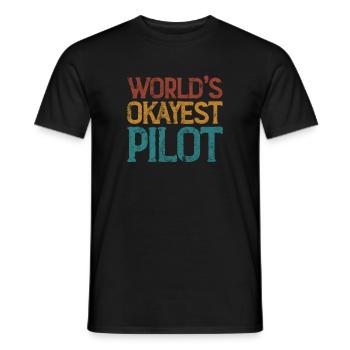 Pilote - T-shirt homme - noir - Devant - AI Model Male 178 light (178cm)