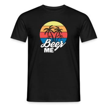 Bière - T-shirt homme - noir - Devant - AI Model Male 178 light (178cm)