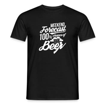 Bière - T-shirt homme - noir - Devant - AI Model Male 178 light (178cm)