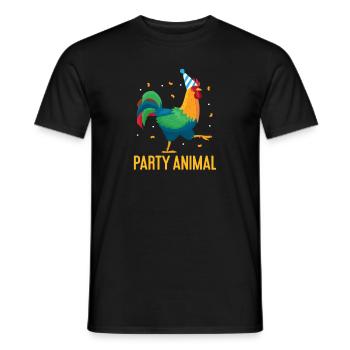 Huhn Bauernhof Geflügel Hahn Hühner Geschenk - Männer T-Shirt - Schwarz - Vorne - AI Model Male 178 light (178cm)