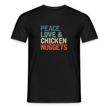 Chicken Poultry Chicken Nuggets Gift - Men's T-Shirt - black - Front - AI Model Male 178 light (178cm)
