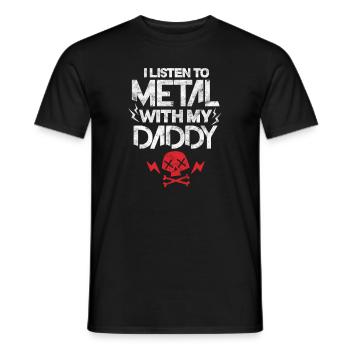 Père Heavy Metal - T-shirt homme - noir - Devant - AI Model Male 178 light (178cm)