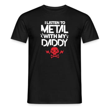 Vater Heavy Metal Sohn Tochter Vatertag Geschenk - Männer T-Shirt - Schwarz - Vorne - AI Model Male 178 light (178cm)