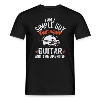 guitare humour apéro cadeau guitariste - T-shirt homme - noir - Devant - AI Model Male 178 light (178cm)