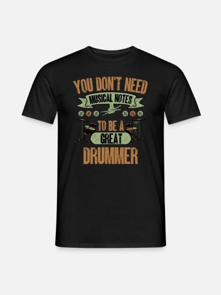batterie humour cadeau batteur - T-shirt homme - noir
