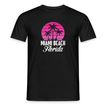 Miami - T-shirt homme - noir - Devant - AI Model Male 178 light (178cm)