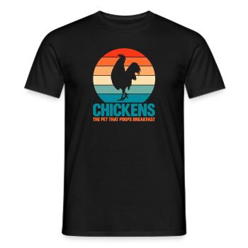 Huhn Bauernhof Geflügel Hahn Hühner Geschenk - Männer T-Shirt - Schwarz - Vorne - AI Model Male 178 light (178cm)