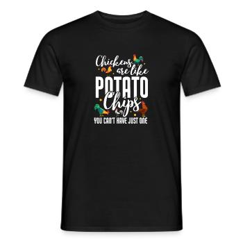 Huhn Bauernhof Geflügel Hahn Hühner Geschenk - Männer T-Shirt - Schwarz - Vorne - AI Model Male 178 light (178cm)