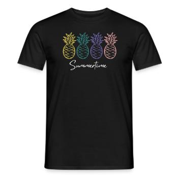 Chemise d’été d’été Femmes Hommes - T-shirt homme - noir - Devant - AI Model Male 178 light (178cm)