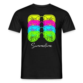 Summertime Summer Shirt Women Men - Men's T-Shirt - black - Front - AI Model Male 178 light (178cm)