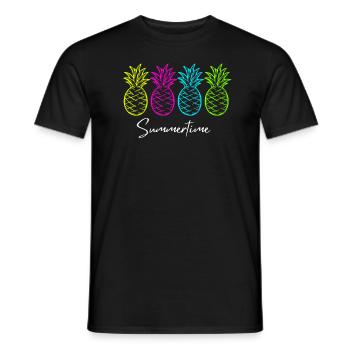 Chemise d’été d’été Femmes Hommes - T-shirt homme - noir - Devant - AI Model Male 178 light (178cm)