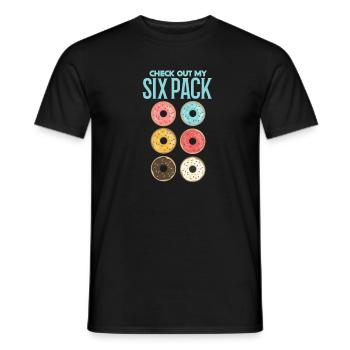 Donut Fitness Gym Workout Donuts Geschenk - Männer T-Shirt - Schwarz - Vorne - AI Model Male 178 light (178cm)
