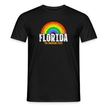 Florida USA Miami America Vacation Travel Gift - Men's T-Shirt - black - Front - AI Model Male 178 light (178cm)