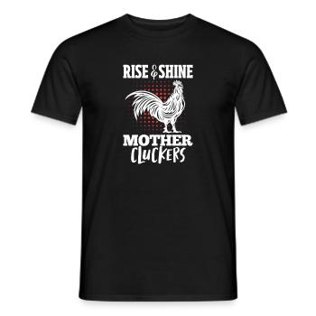 Huhn Bauernhof Geflügel Hahn Hühner Geschenk - Männer T-Shirt - Schwarz - Vorne - AI Model Male 178 light (178cm)