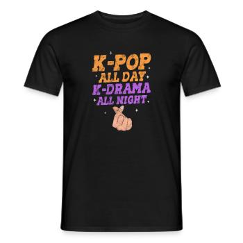K-Pop Musique Coréenne Pop Corée Kpop Cadeau - T-shirt homme - noir - Devant - AI Model Male 178 light (178cm)
