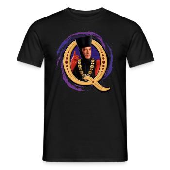 Star Trek The Next Generation Q - Männer T-Shirt - Schwarz - Vorne - AI Model Male 178 light (178cm)