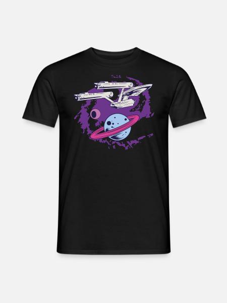 Star Trek The Original Series Enterprise Planet - Männer T-Shirt - Schwarz