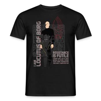 Star Trek The Next Generation Locutus Of Borg - Men's T-Shirt - black - Front - AI Model Male 178 light (178cm)