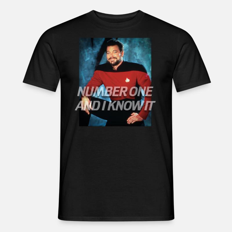 Star Trek The Next Generation Riker Nummer Eins - Männer T-Shirt - Schwarz