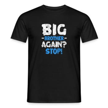 Older brother - Men's T-Shirt - black - Front - AI Model Male 178 light (178cm)